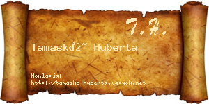 Tamaskó Huberta névjegykártya